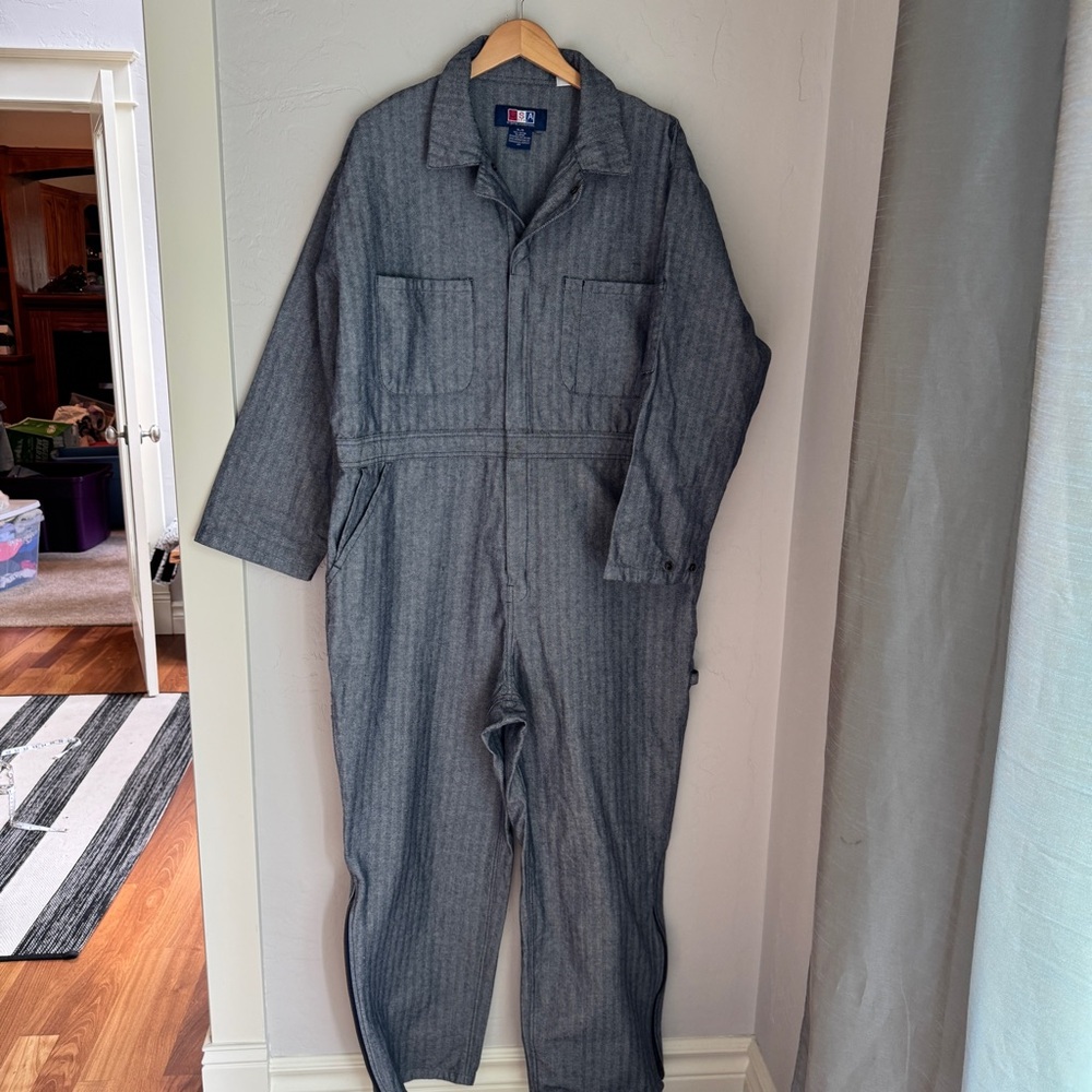 USA Work Womens Long Jumpsuit in dark gray Size XL - Picture 8 of 15